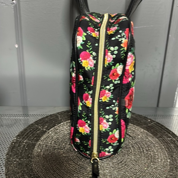 Betsey Johnson Black Floral Makeup Bag - Picture 5 of 11